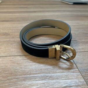 LOFT Black and Gold Women's Belt